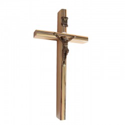 Krzyż drewniany ze złotą listwą
